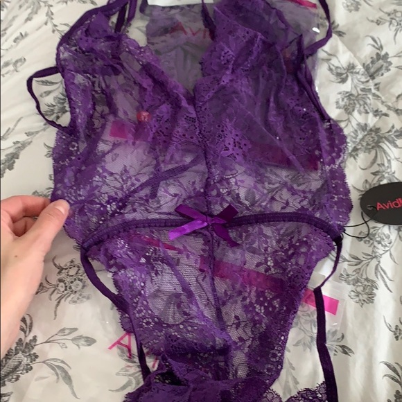 Purple lace one piece - Picture 3 of 14